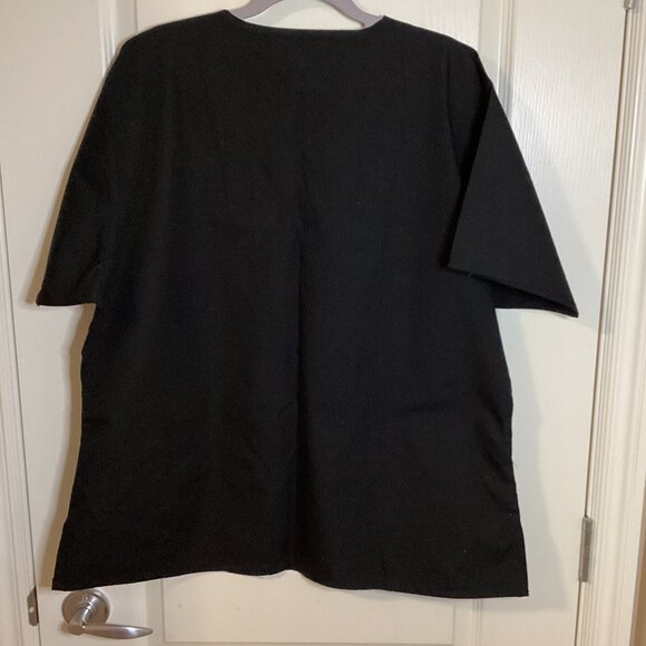 WonderWink Women's Scrub Top Size XL Black Medical Uniform Nurse - Picture 7 of 9